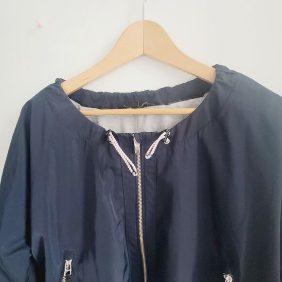 Athleta Womens Navy Blue Zip Front Drawstring Chill Bomber Jacket Size M - Picture 4 of 13